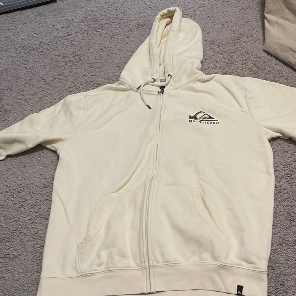 Yellow/Cream Quicksilver zip-up hoodie